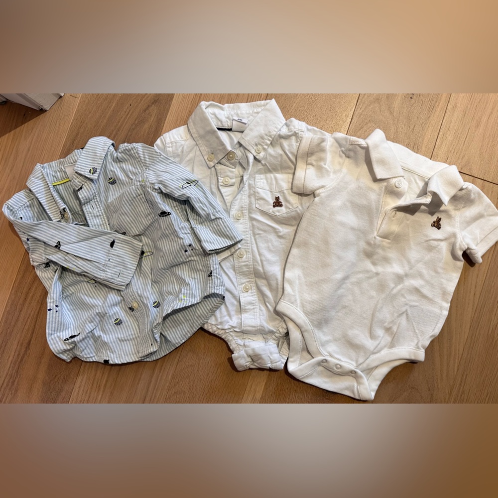 3 Baby Gap shirts 3-6 months almost new